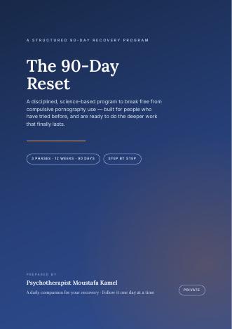 Cover of The 90 Day Reset compulsive pornography use recovery programme