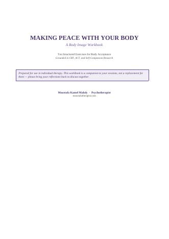 Cover of Making Peace With Your Body, a body image workbook